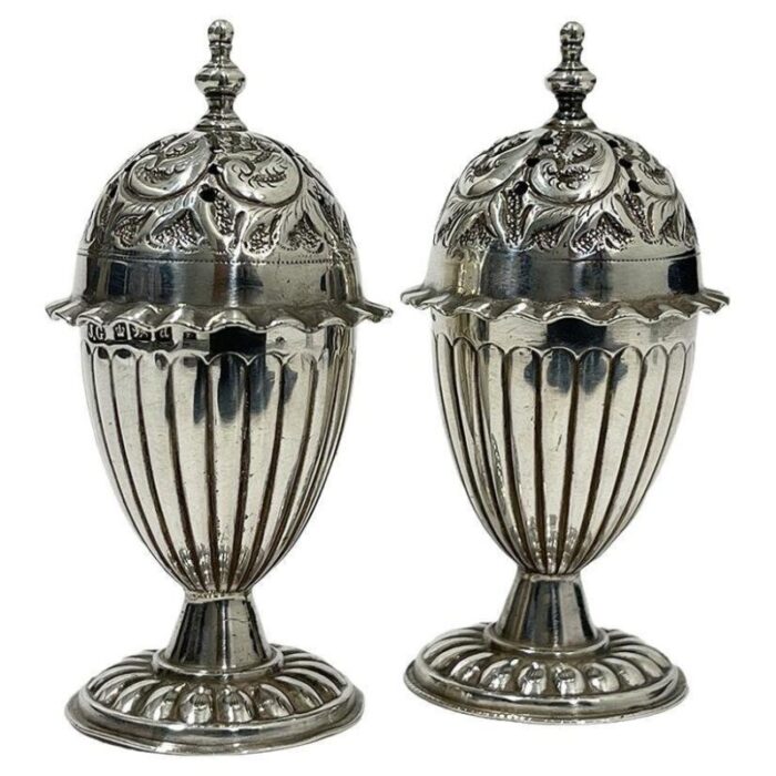 small english silver shakers by john gallimore 1893 set of 2 1