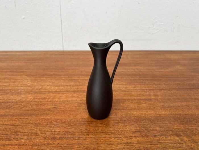 small mid century minimalist wormser terra sigillata pottery carafe vase germany 1960s 1