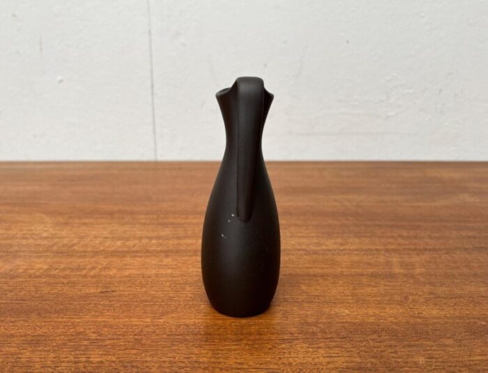 small mid century minimalist wormser terra sigillata pottery carafe vase germany 1960s 5