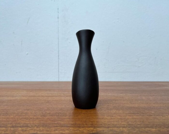 small mid century minimalist wormser terra sigillata pottery carafe vase germany 1960s 9