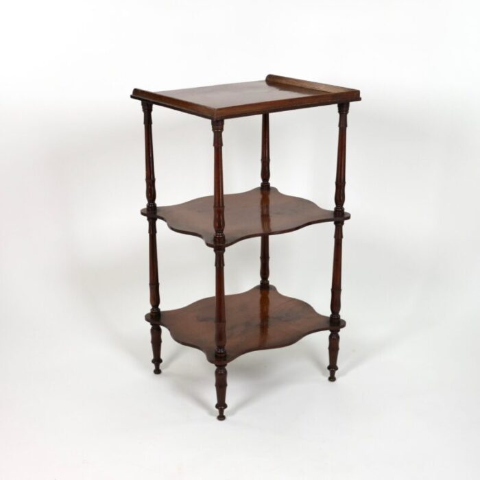 small scale mahogany triple tier etagere english circa 1870 4423