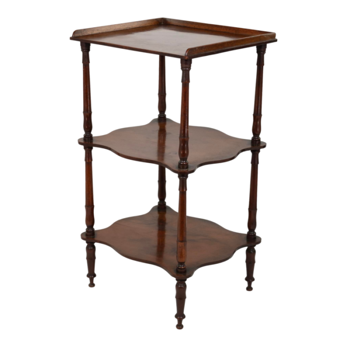 small scale mahogany triple tier etagere english circa 1870 4975