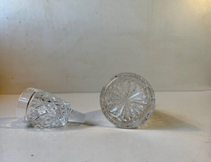 small vintage cut crystal glass decanter 1970s 2