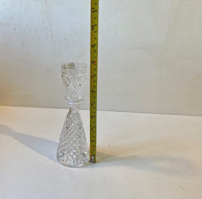 small vintage cut crystal glass decanter 1970s 5