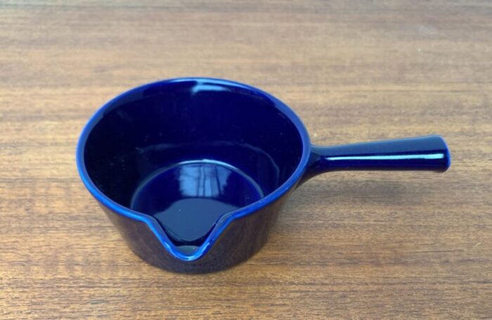 small vintage german dark blue ceramic bowl from schoenwald 1