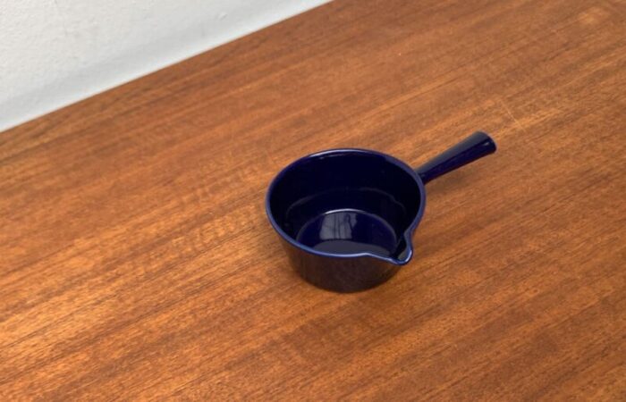 small vintage german dark blue ceramic bowl from schoenwald 3