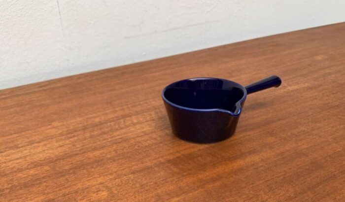 small vintage german dark blue ceramic bowl from schoenwald 8