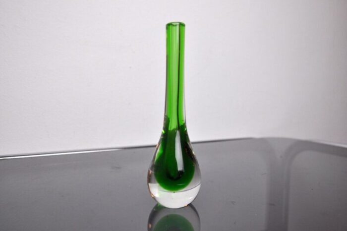 soliflor sommerso vase in green from seguso murano italy 1970s 1