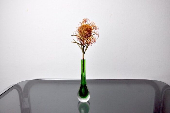 soliflor sommerso vase in green from seguso murano italy 1970s 2