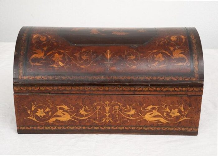 sorrento jewellery box in exotic precious woods 19th century 1