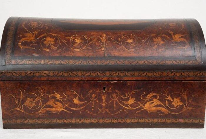 sorrento jewellery box in exotic precious woods 19th century 3