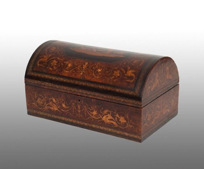 sorrento jewellery box in exotic precious woods 19th century 4