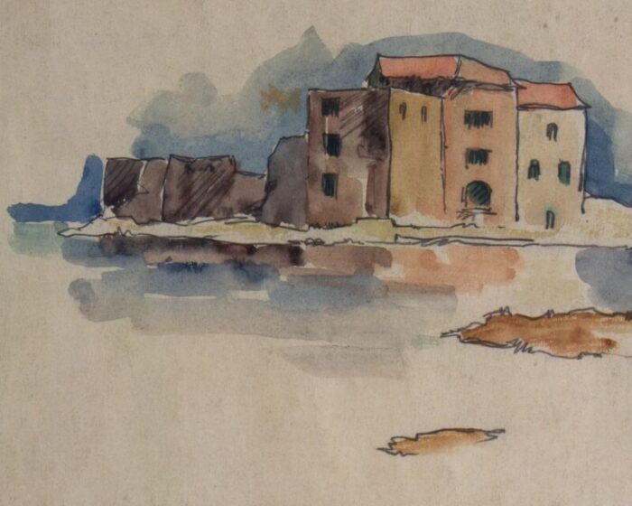 st tropez watercolor painting by 3600