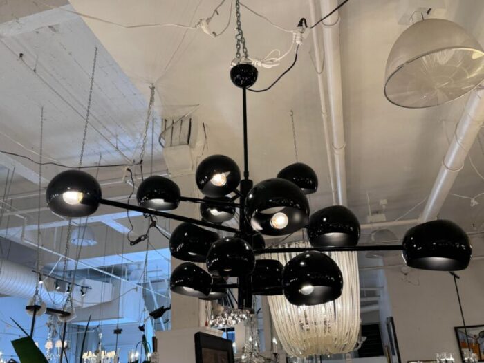 stilnovo black arvika 14 light sputnik modern linear chandelier 3488