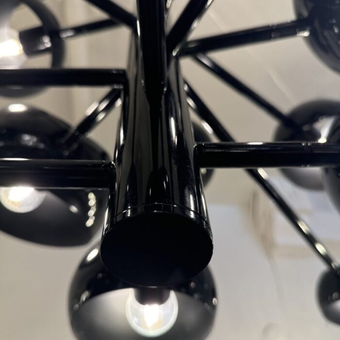 stilnovo black arvika 14 light sputnik modern linear chandelier 7704