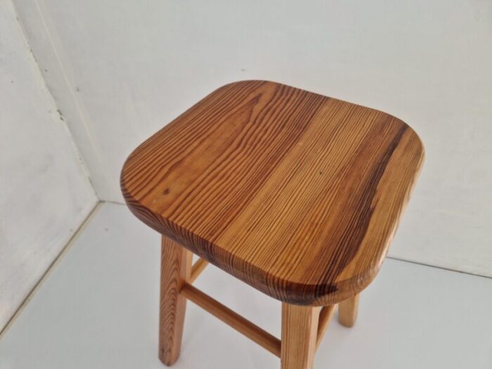 swedish pine wood workshop stool 1960s 1713