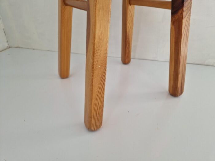 swedish pine wood workshop stool 1960s 4528