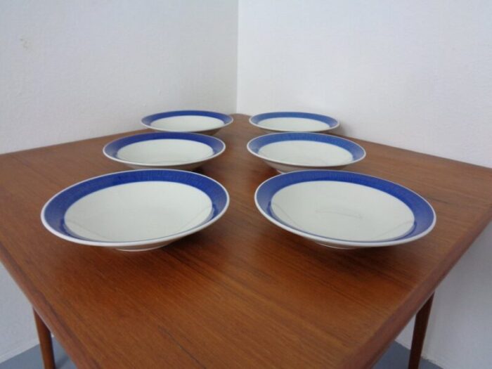 swedish stoneware koka soup plates by hertha bengtson for roerstrand 1960s set of 6 3