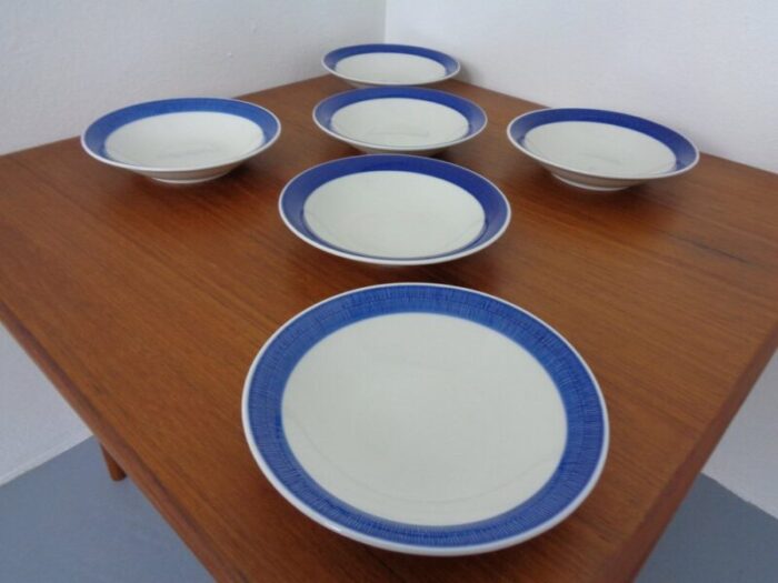 swedish stoneware koka soup plates by hertha bengtson for roerstrand 1960s set of 6 4