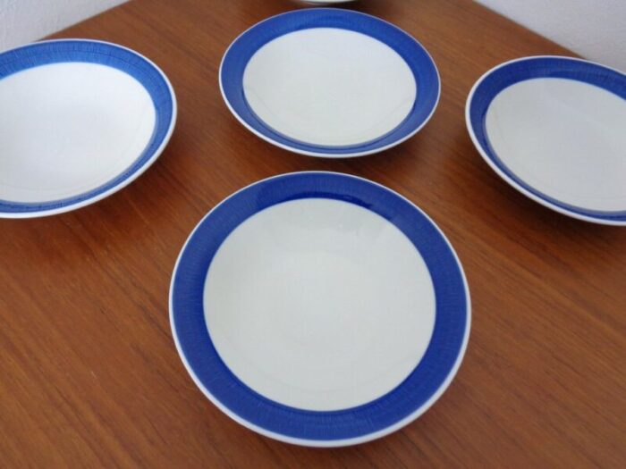 swedish stoneware koka soup plates by hertha bengtson for roerstrand 1960s set of 6 5