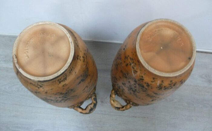 tall art pottery floor vases germany 1950s set of 2 8