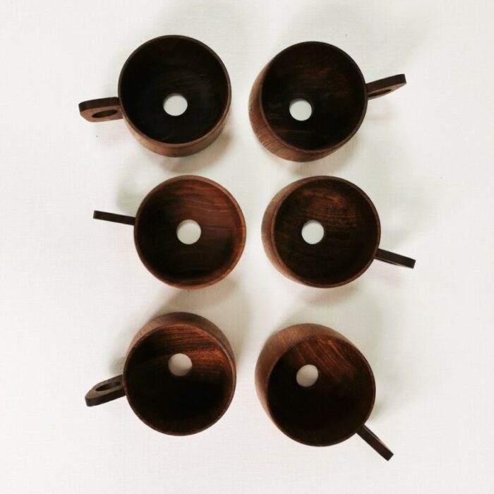 teak coffee and tea set from schott gen mainz germany 1970s set of 13 7