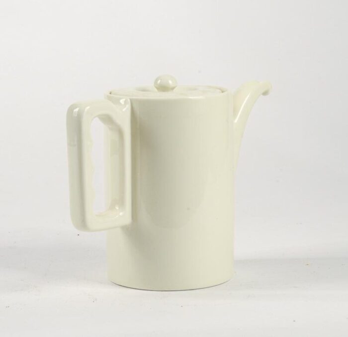 teapot in matt white ceramic from u s s f 1950s 6