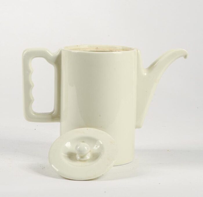 teapot in matt white ceramic from u s s f 1950s 7