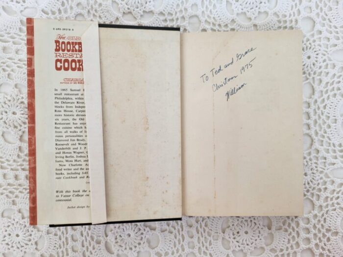 the old original bookbinders restaurant cookbook by charlotte adams 1961 8971