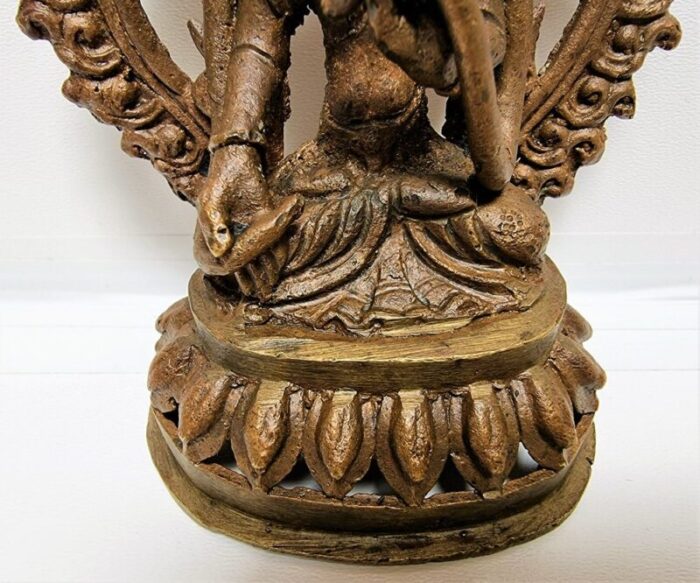 tibetan bronze deity on lotus base 8