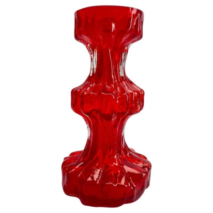 vase in red from ingrid glas 1970s 1