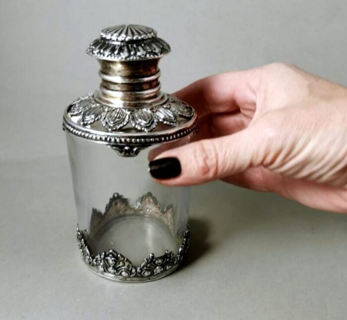 victorian crystal and silver bottle 1905 19