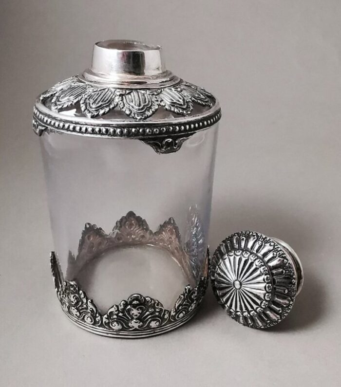 victorian crystal and silver bottle 1905 8