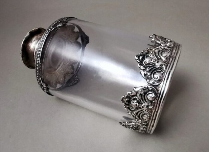 victorian crystal and silver bottle 1905 9