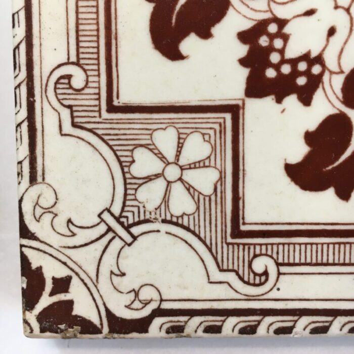 victorian josiah wedgwood and sons tile brown 2300