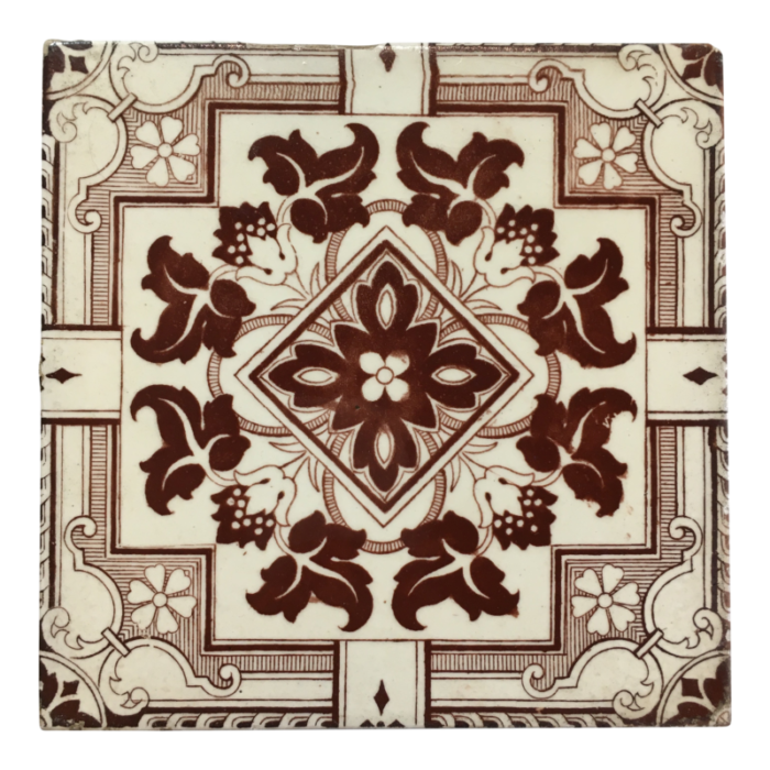 victorian josiah wedgwood and sons tile brown 3667