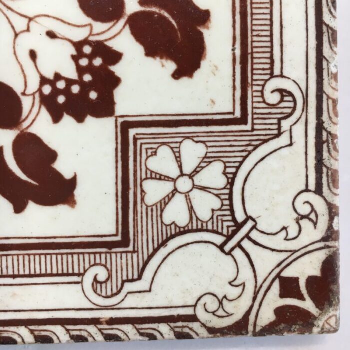 victorian josiah wedgwood and sons tile brown 5539