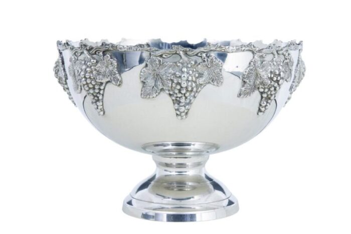 victorian silver plated punch bowl 2