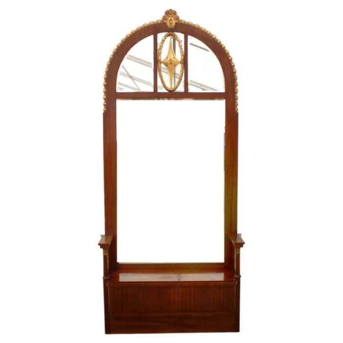 viennese mahogany hall mirror 1910s 2