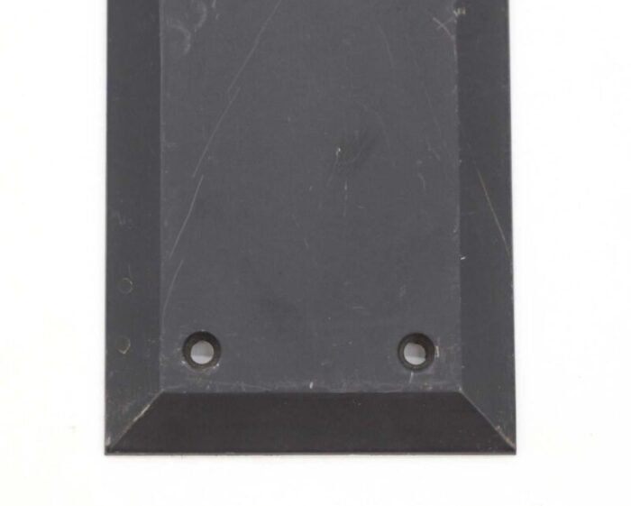 vintage 10 in black steel beveled door push plate 5744