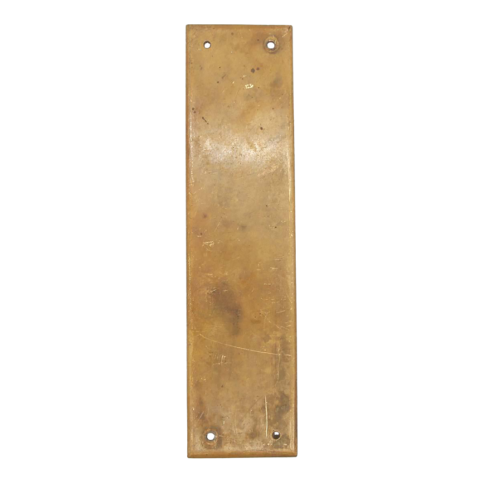 vintage 10 in patina brass door push plate 3240