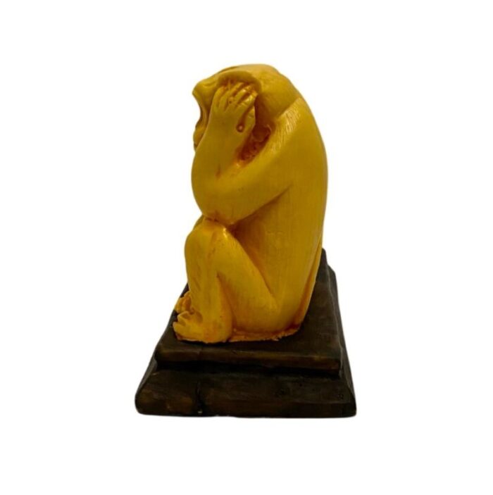 vintage 3 wise monkeys sculpture see speak hear no evil safari decor 4941