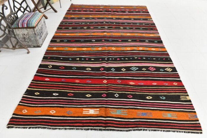 vintage anatolian traditional kilim rug 1