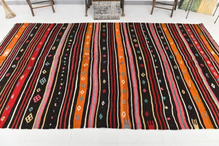 vintage anatolian traditional kilim rug 3