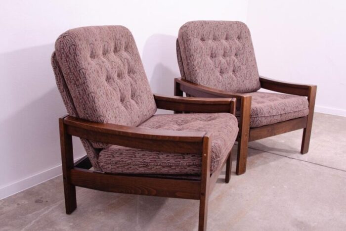 vintage armchairs czechoslovakia 1980s set of 2 2353