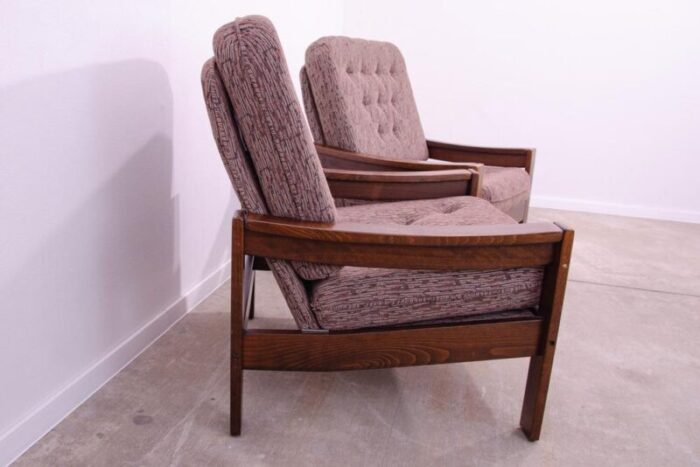 vintage armchairs czechoslovakia 1980s set of 2 8811