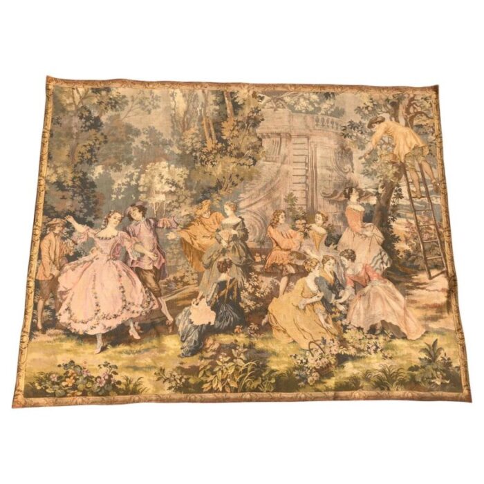 vintage aubusson french jaquar tapestry 1950s 1