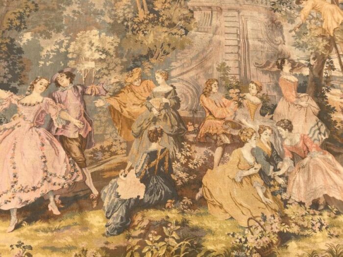 vintage aubusson french jaquar tapestry 1950s 5