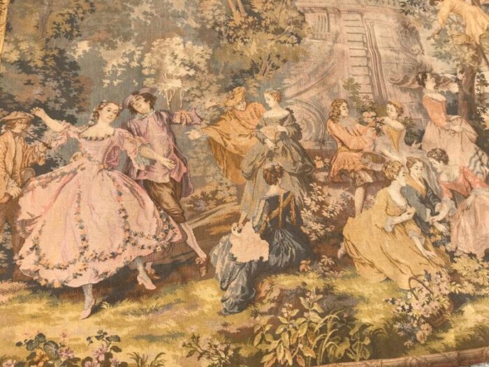 vintage aubusson french jaquar tapestry 1950s 7