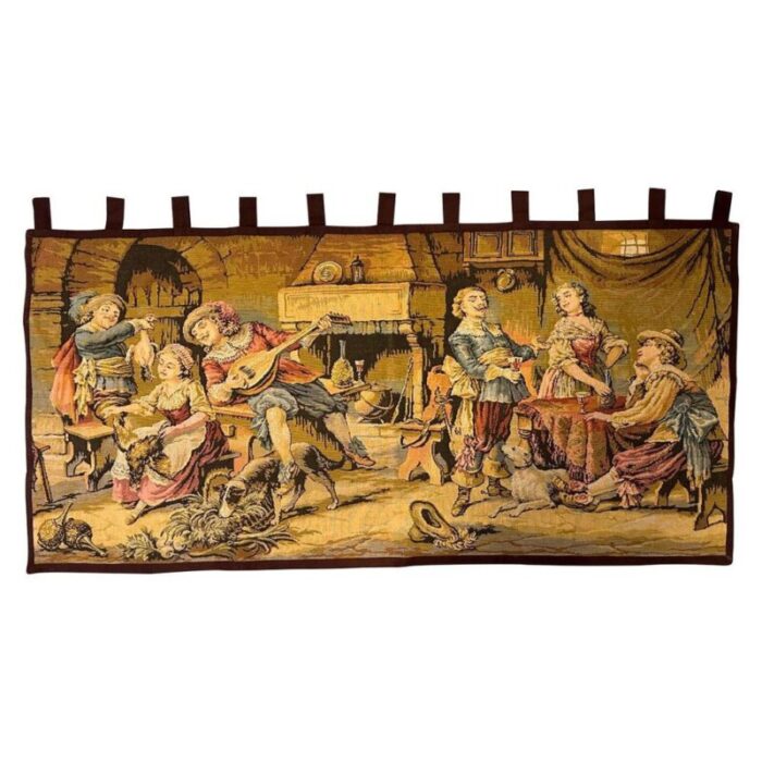 vintage aubusson jaquar tapestry 1940s 1